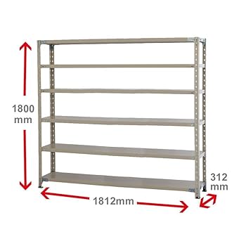 PLUS KR軽量ラック　5段　1800×1200×600 収納家具 ラック 棚 スチールラック 物品棚 シェルフ 軽量ラック